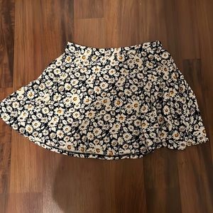black floral skirt